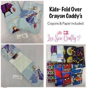 Kids- Themed Fabric Crayon Activity Wallet